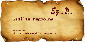 Szőts Magdolna névjegykártya